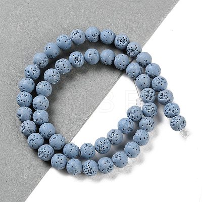 Synthetic Lava Rock Dyed Beads Strands G-H311-08B-06-1