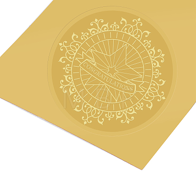 Self Adhesive Gold Foil Embossed Stickers DIY-WH0211-016-1