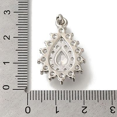 Rack Plating Brass Micro Pave Cubic Zirconia Pendant KK-H485-39P-01-1