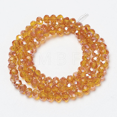 Electroplate Glass Beads Strands EGLA-A034-T4mm-J11-1