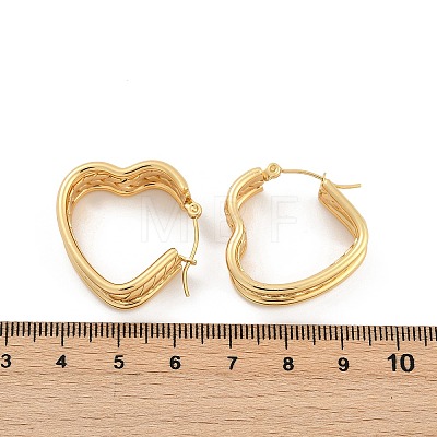 Heart 304 Stainless Steel Hoop Earrings EJEW-L287-070G-02-1