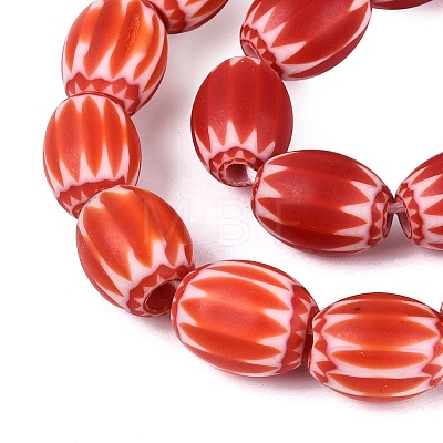 Handmade Millefiori Glass Barrel Beads LS-LA-N002-06B-1