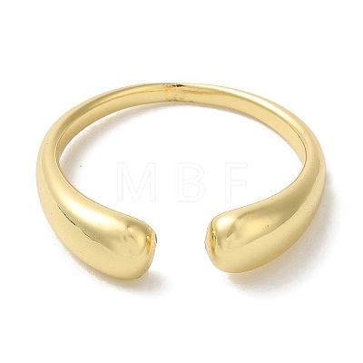 Rack Plating Brass Open Cuff Finger Rings for Women RJEW-L123-006G-1