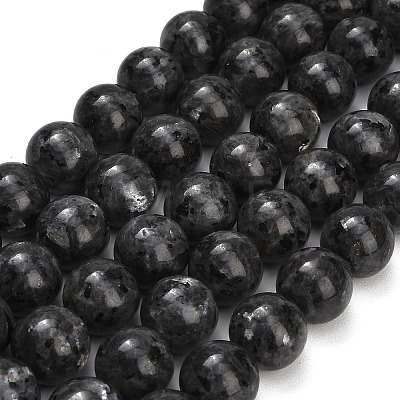 Natural Larvikite Beads Strands GSR18mmC128-1