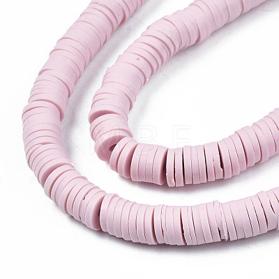 Handmade Polymer Clay Beads Strands CLAY-R089-6mm-049-1