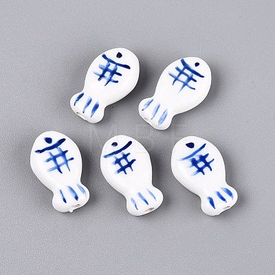 Handmade Porcelain Ceramic Beads PORC-Q005-06D-1