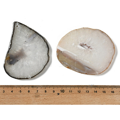 Natural Druzy Agate Big Pendants G-F646-02L-1