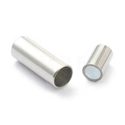 304 Stainless Steel Magnetic Clasps with Glue-in Ends STAS-O148-06B-1