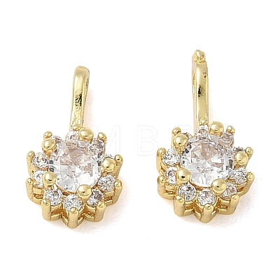 Brass Pave Clear Cubic Zirconia Charms CU-CBA9FFD-11G-09-1