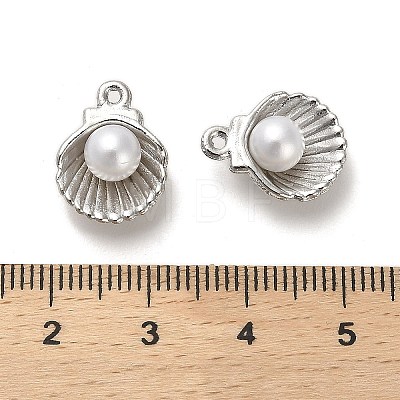 Alloy with ABS Pendants PALLOY-K019-02P-1