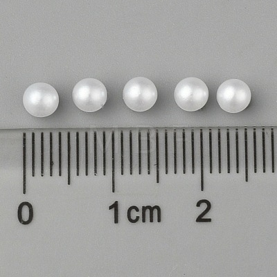 No Hole ABS Plastic Imitation Pearl Round Beads MACR-F033-4mm-24-1