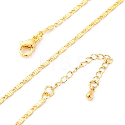 Brass Oval Link Chain Necklaces for Women NJEW-D302-10G-1