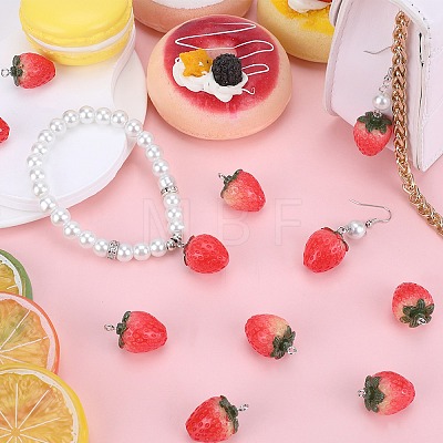24Pcs Opaque Resin Pendants RESI-SC0002-98-1