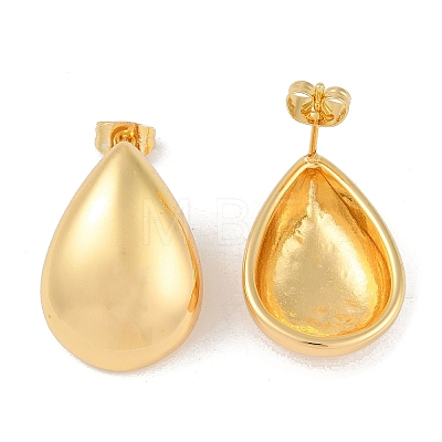 201 Stainless Steel Teardrop Stud Earrings EJEW-I309-05G-1