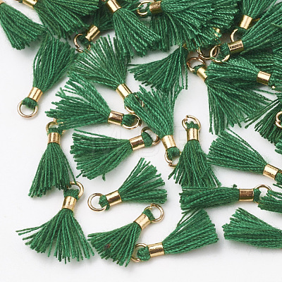 Polycotton(Polyester Cotton) Tassel Pendant Decorations FIND-S275-09G-1