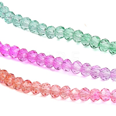 Transparent Painted Glass Beads Strands X-DGLA-A034-T2mm-A03-1