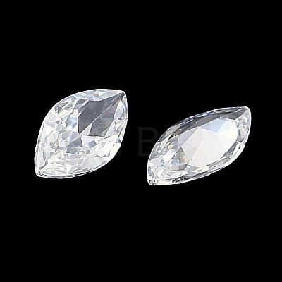 Cubic Zirconia Pointed Back Cabochons ZIRC-M003-10x5mm-007-1