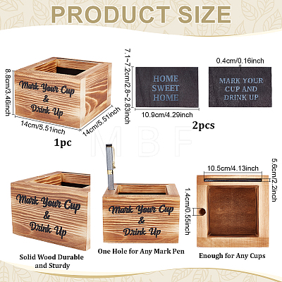 1Pc Printed Wooden Jewelry Packaging Boxes CON-PH0003-37-1
