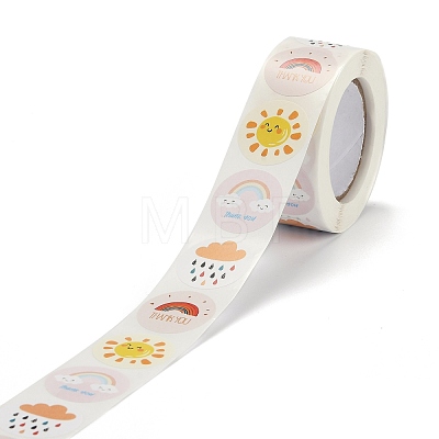 Word Thank You Self Adhesive Paper Stickers DIY-M023-06-1