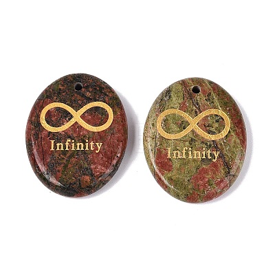 Natural Unakite Pendants G-N365-01D-1