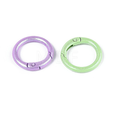 Spray Painted Alloy Spring Gate Rings PALLOY-T092-74-1