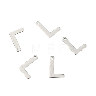 Tarnish Resistant 304 Stainless Steel Letter Charms LS-STAS-O072-L-1