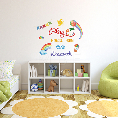 Translucent PVC Self Adhesive Wall Stickers STIC-WH0015-076-1