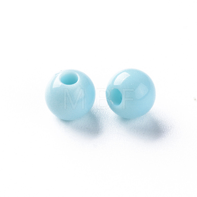 Opaque Acrylic Beads X-MACR-S370-C6mm-A07-1