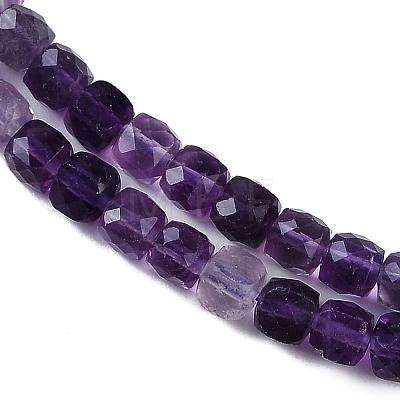 Natural Purple Fluorite Beads Strands G-P553-E02-03-1