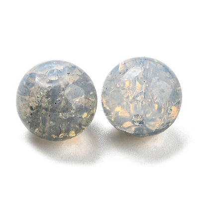 Transparent Spray Painting Crackle Glass Beads GLAA-L046-01A-09-1