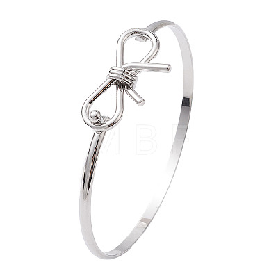 Bowknot Brass Bangles BJEW-D039-39P-1