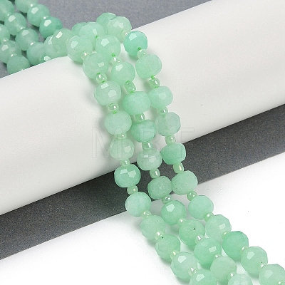 Natural Dyed White Jade Beads Strands G-H057-A22-11-1