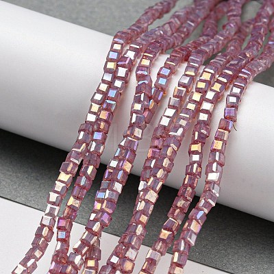 Baking Painted Glass Beads Strands DGLA-F002-05-1