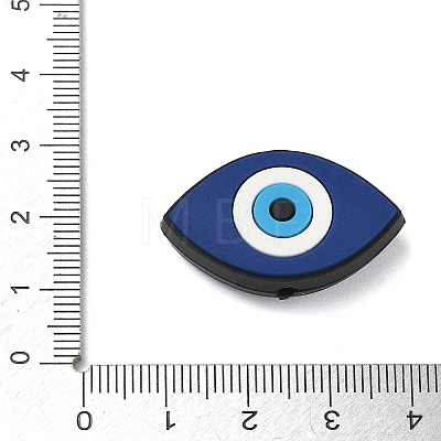 Evil Eye Theme Silicone Beads SL-CBACE28-03G-1