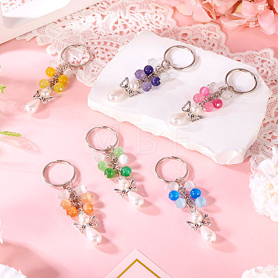 6Pcs Cat Eye Keychain KEYC-TAC00043-1