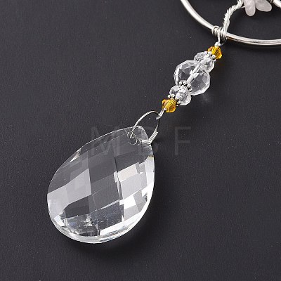 Teardrop Acrylic Beads Big Pendant Decorations HJEW-D029-01P-F-1