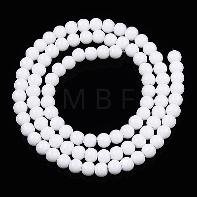 Opaque Solid Color Glass Beads Strands LS-GLAA-T032-P4mm-02-1