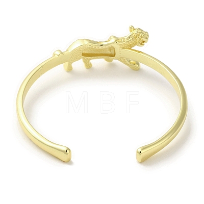 Brass Tiger Open Cuff Bangle for Women BJEW-K246-12G-1