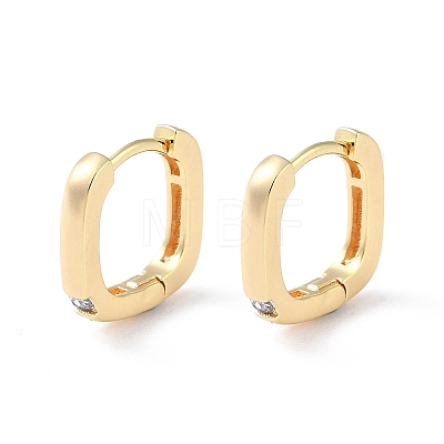 Brass Micro Pave Cubic Zirconia Hoop Earrings EJEW-P259-07G-1