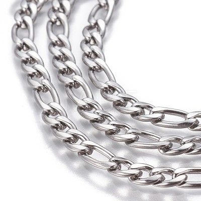304 Stainless Steel Figaro Chains CHS-P007-15P-1
