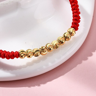 Polyester Cord Braided Bead Bracelets for Women BJEW-L698-01G-08-1