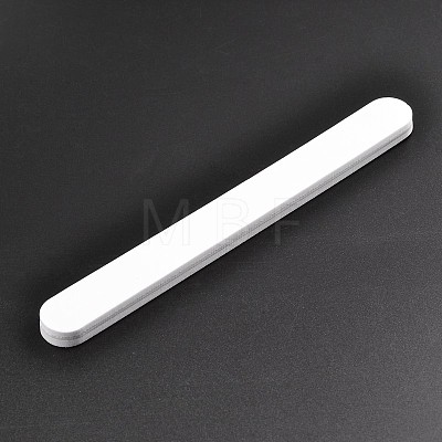 Rectangle Plastic Silver Polishing Stick AJEW-N022-03-1