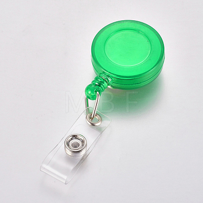 Transparent Plastic Retractable Badge Reel AJEW-WH0102-11-1