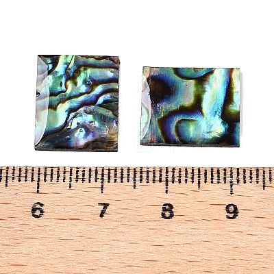 Natural Paua Shell Rectangle Cabochons SSHEL-T017-11-1