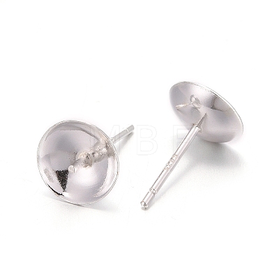 925 Sterling Silver Stud Earring Findings STER-E062-04A-S-1