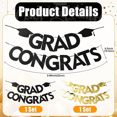 Word Congrats Grad Paper Hanging Banner TH-FZC50F9-01B-1