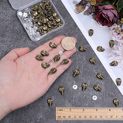 50Pcs Skull Alloy Rivets FIND-PH0062-01B-1