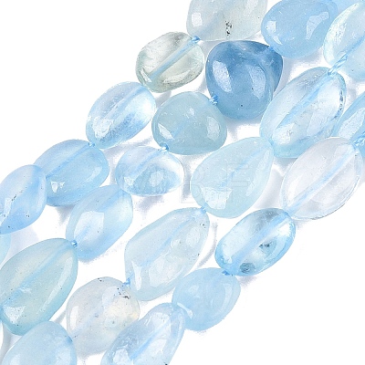 Natural Aquamarine Beads Strands X-G-R445-8x10-36-1