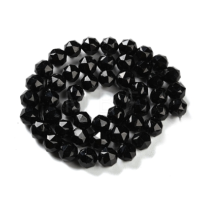 Natural Black Tourmaline Beads Strands G-NH0021-A24-01-1