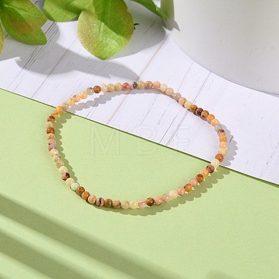 Mini Natural Crazy Agate Beaded Stretch Bracelets BJEW-JB07669-03-1